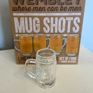 Mug shots mini shot glasses new in box set of 4